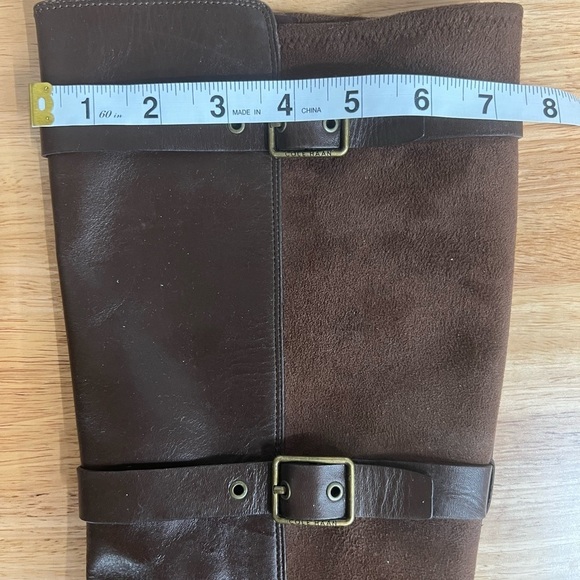 Cole Haan Brown Leather Suede Buckle Equestrian Boots Size 9.5 - Picture 9 of 10